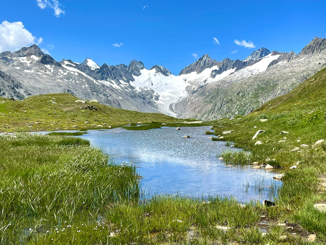 Oben beim Oberaarstausee angekommen.