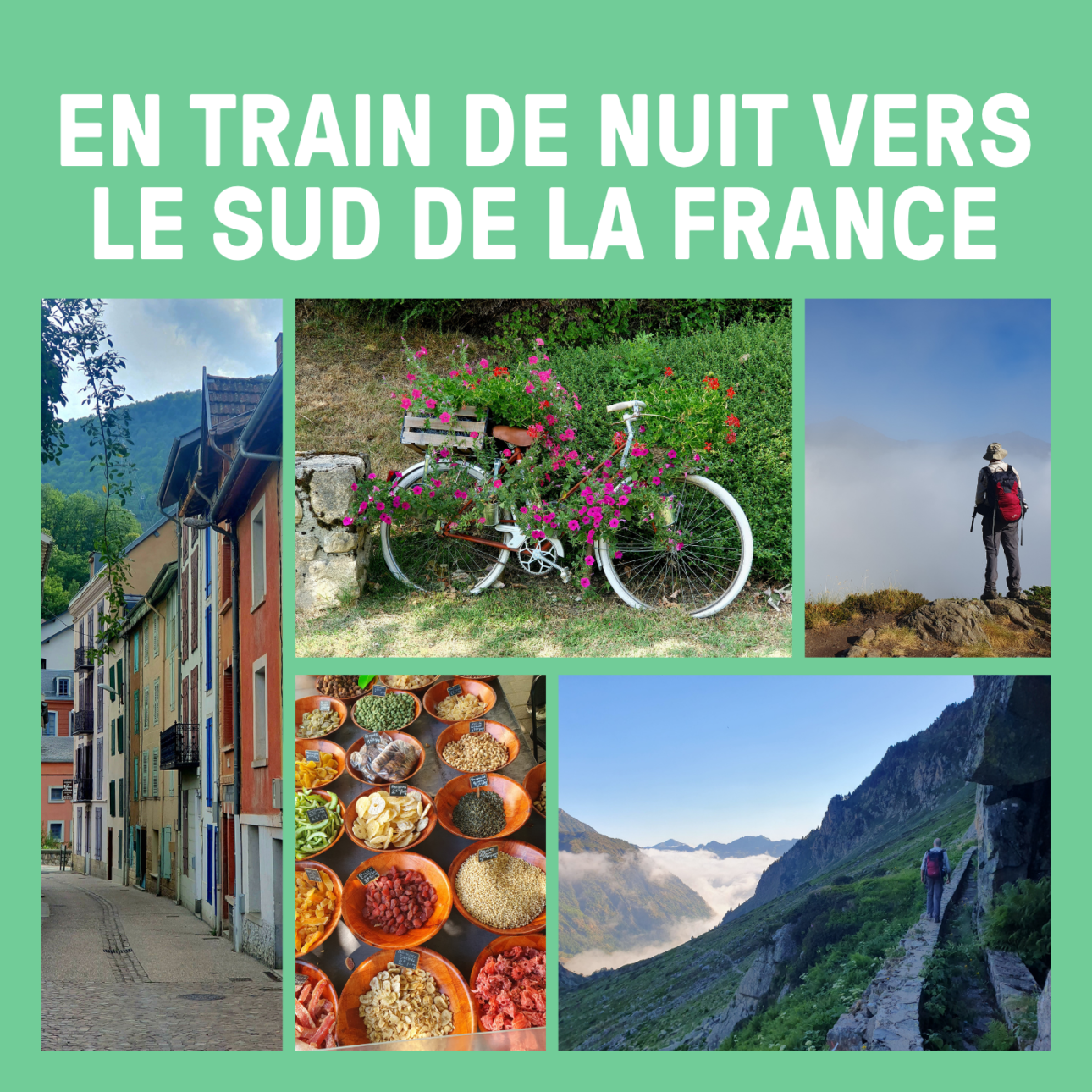 En train de nuit vers le sud de la France